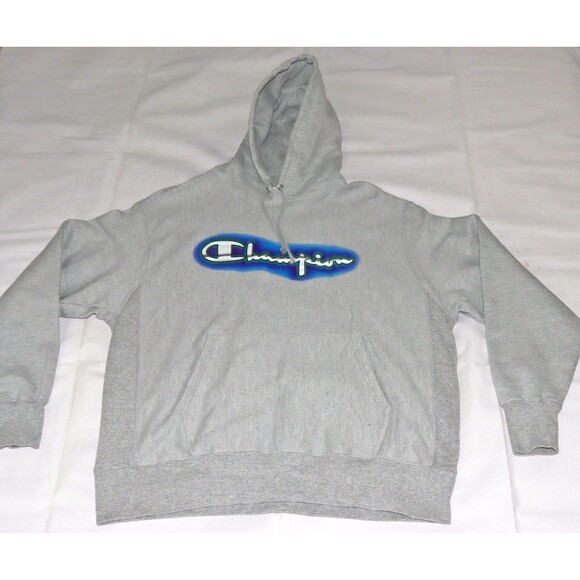 Champion Other - Champion Reverse Weave Mens Champion Graphic Logo Gray Hoodie Sweatshirt Size XL